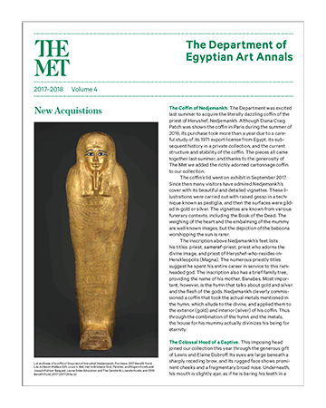 Egyptian Art Annals 2017 to 2018