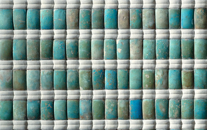 Faience tiles from the funerary apartments of King Djoser