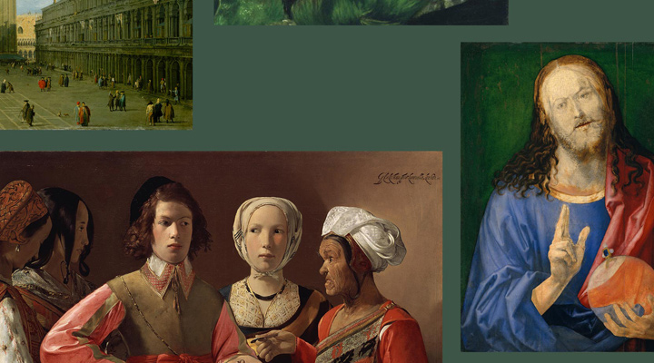 A collage of different European painting highlights from The Met collection