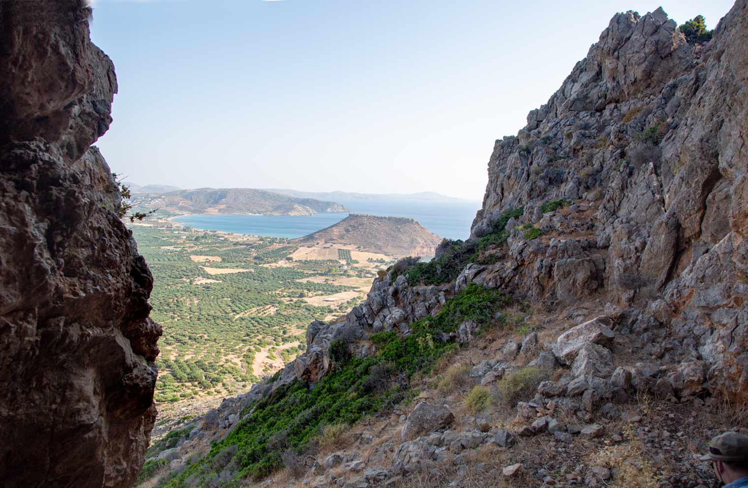 View from the cave on Mount Petsophas