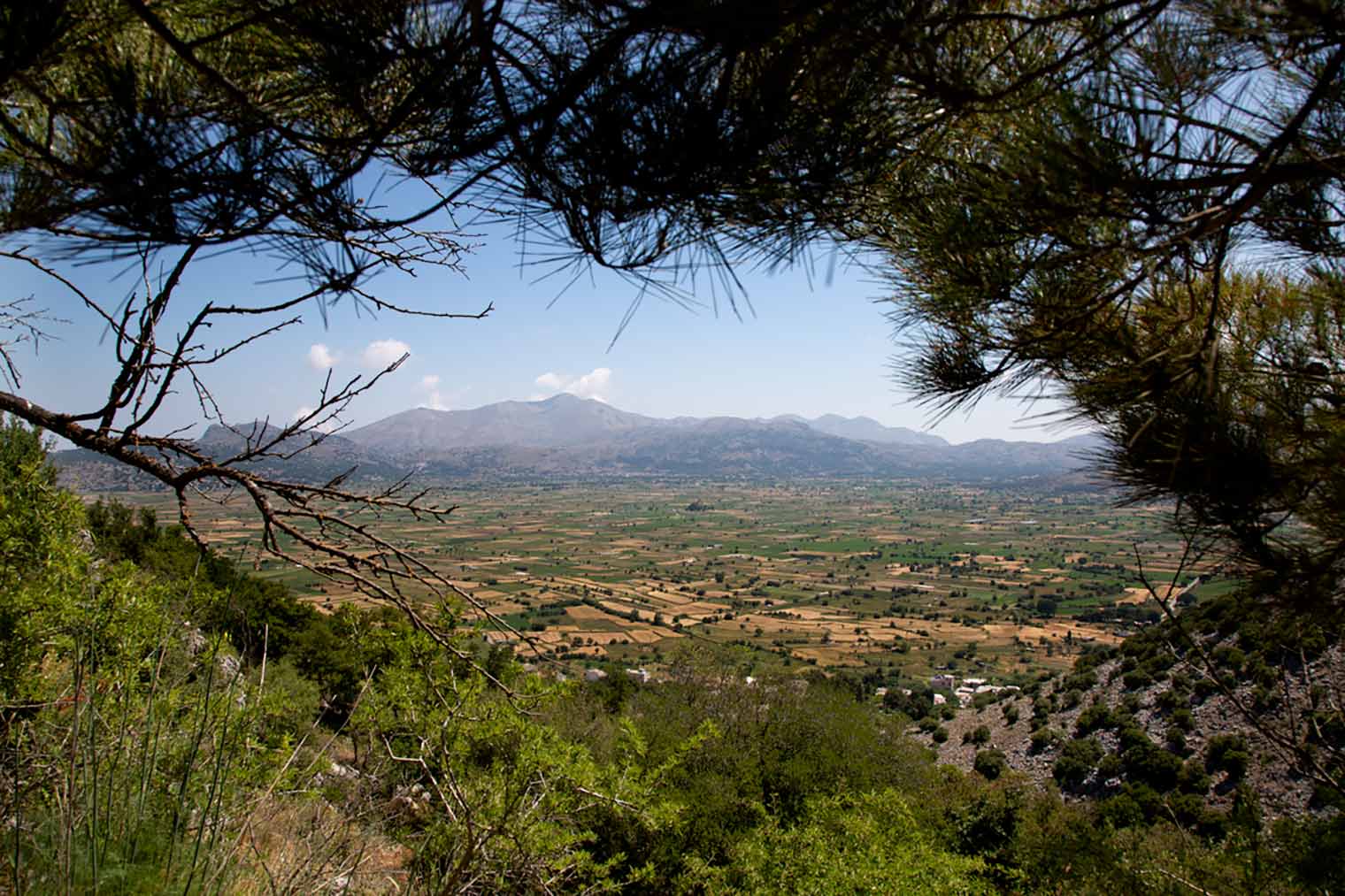 View from the mouth of the Psychro Cave