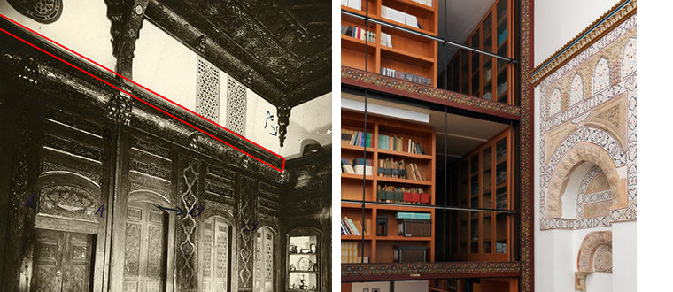 Details from the Damascus Room installation at The Met