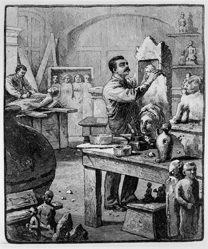 "The work room," from Harper's New Monthly Magazine 60, no. 360 (May 1880): 877