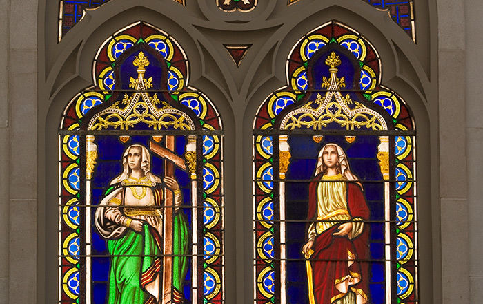 Henry E. Sharp (American, active ca. 1850–ca. 1897). Faith and Hope, 1867–69. Stained glass