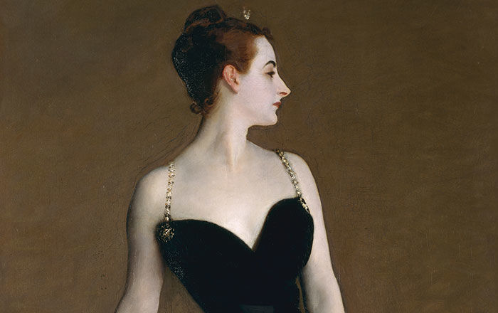 Detail of the painting known as Madame X