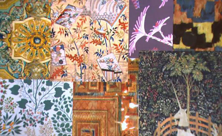 Collage of various textiles from The Met's collection