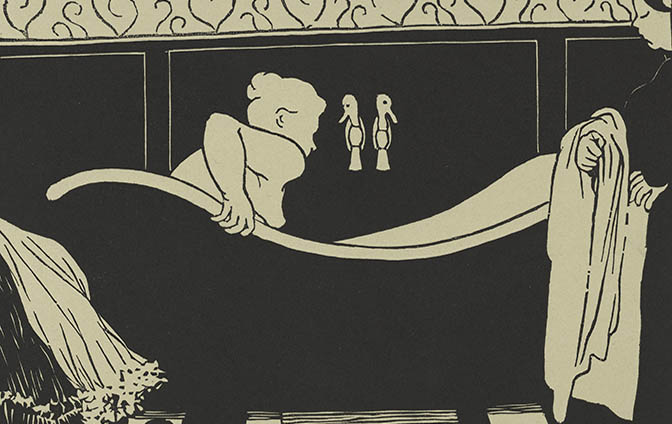 A black and white Felix Valloton woodcut.