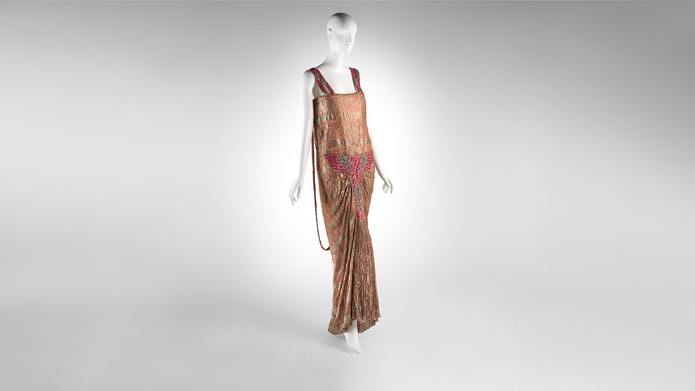 Madeleine & Madeleine (French, 1919–1926). Evening dress, ca. 1923. Silk, cotton, metal, synthetic. Promised gift of Sandy Schreier (L.2018.61.45)
