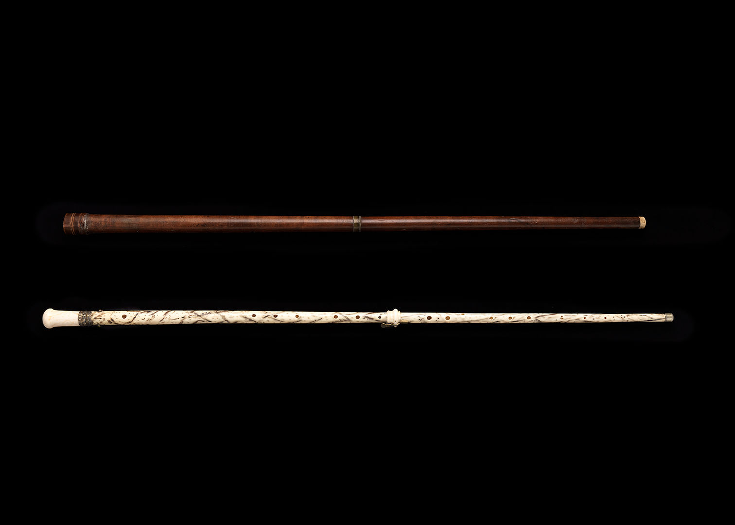 Georg Henrich Scherer's Walking-stick flute/oboe, ca. 1750–57