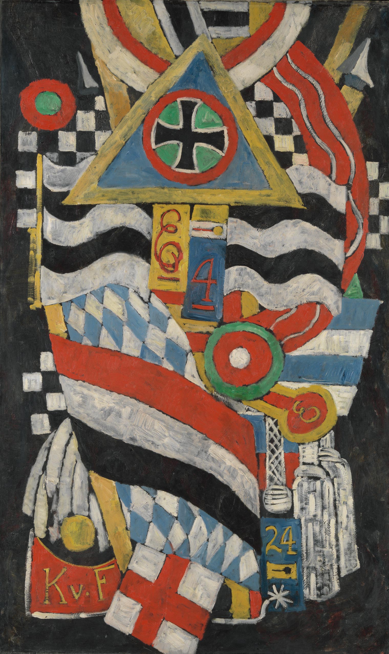 A Cubist/Expressionist painting by Marsden Hartley from his "War Motif" series