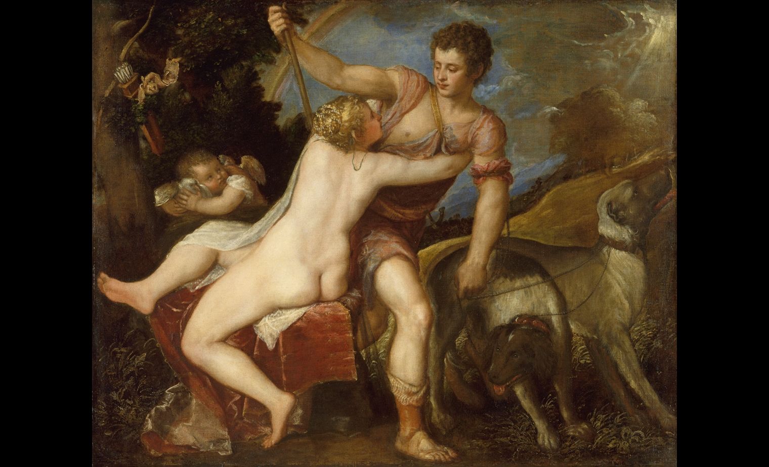 Titian painting depicting Venus and Adonis