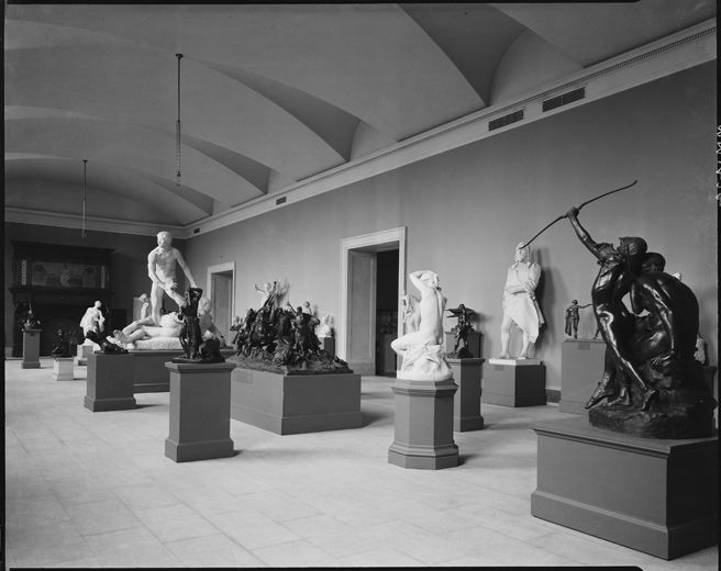 The Metropolitan Museum of Art, Wing K, first floor, room 7: American Sculpture galleries; View facing northeast. Photographed on March 31, 1926