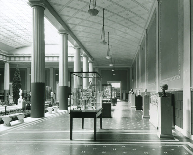 The Metropolitan Museum of Art, Wing K, first floor, room 2 (Roman Court); View looking southwest, through colonnade. Photographed on April 6, 1926. © The Metropolitan Museum of Art