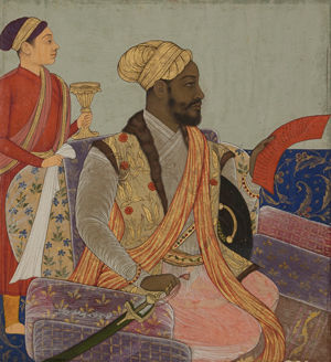 Ikhlas Khan with a Petition, ca. 1650. India, Bijapur. Ink, opaque watercolor, and gold on paper. The San Diego Museum of Art, Edwin Binney 3rd Collection, 1990.442