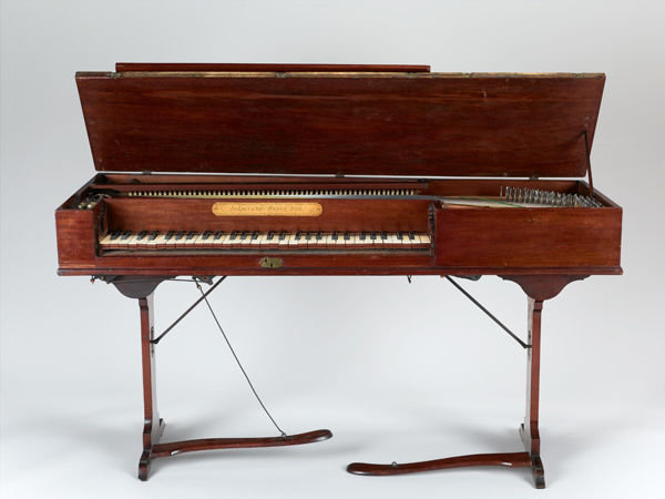 Ferdinand Weber (German, 1715–1784). Square piano, 1772. Mahogany, iron, brass, ivory, ebony, various materials. The Metropolitan Museum of Art, New York, Bequest of Murtogh D. Guinness, 2003 (2003.300)