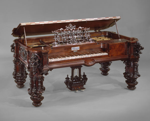 Square piano, 1853. Nunns and Clark, New York, New York, United States. Various materials. The Metropolitan Museum of Art, New York, Gift of George Lowther, 1906 (06.1312)