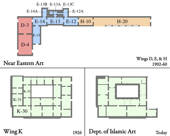MMA Floor PLan Showing Locations of Islamic Art Displays