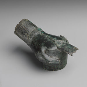 Hand of a Boxer wearing a Caestus, Roman, Imperial period, 1st-2nd century A.D., bronze.