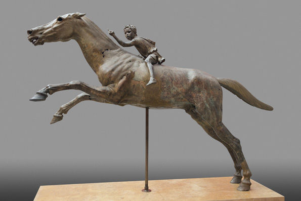 The Horse and Jockey from Artemision, Greek, Hellenistic period, ca. 150-146 B.C., bronze.