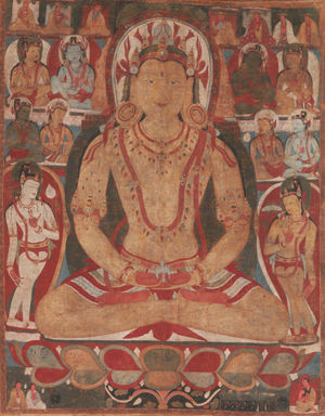 Buddha Amitayus Attended by Bodhisattvas