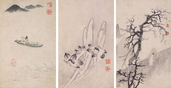 Shitao (Zhu Ruoji) (1642–1707), Returning Home, ca. 1695. One leaf from an album of twelve leaves; ink and color on paper. From the P. Y. and Kinmay W. Tang Family, Gift of Wen and Constance Fong, in honor of Mr. and Mrs. Douglas Dillon, 1976 (1976.280a–n)