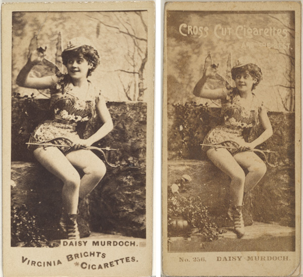 Composite of two tobacco cards