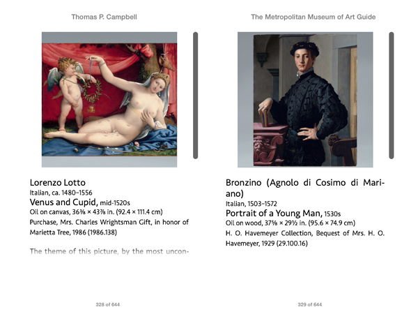 The Metropolitan Museum of Art Guide, shown here on iOS