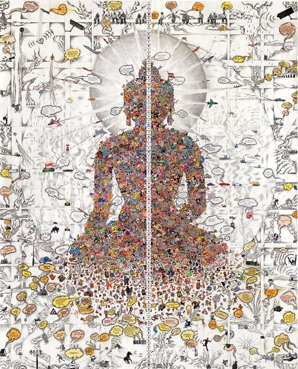 Gonkar Gyatso (born Lhasa, 1961). Dissected Buddha, 2011