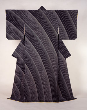Moriguchi Kunihiko (Japanese, b. 1941) | Kimono with Flowing Water Design, 1992. Japan, Heisei period (1989–present) | 2014.521