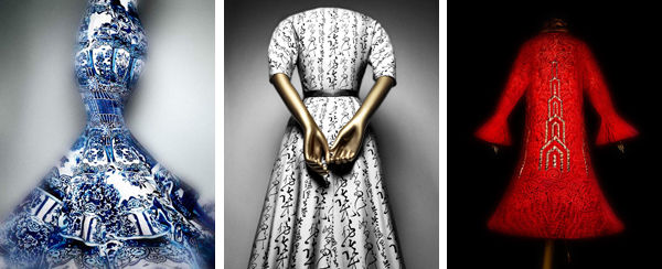 (left to right): Roberto Cavalli (Italian, born 1940) Evening dress, fall/winter 2005–6; Christian Dior (French, 1905–1957) for House of Dior (French, founded 1947) "Quiproquo" cocktail dress, 1951 French. Silk, leather. The Metropolitan Museum of Art, New York, Gift of Mrs. Byron C. Foy, 1953 (C.I.53.40.38a–d); Evening coat, ca. 1925. French. Silk, fur, metal. Brooklyn Museum Costume Collection at The Metropolitan Museum of Art, Gift of the Brooklyn Museum, 2009; Gift of Mrs. Robert S. Kilborne, 1958 (2009.300.259). Photography © Platon
