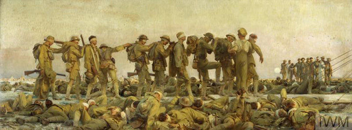 John Singer Sargent's 'Gassed,' depicting a group of World War I soldiers en route to receiving medical attention after an attack