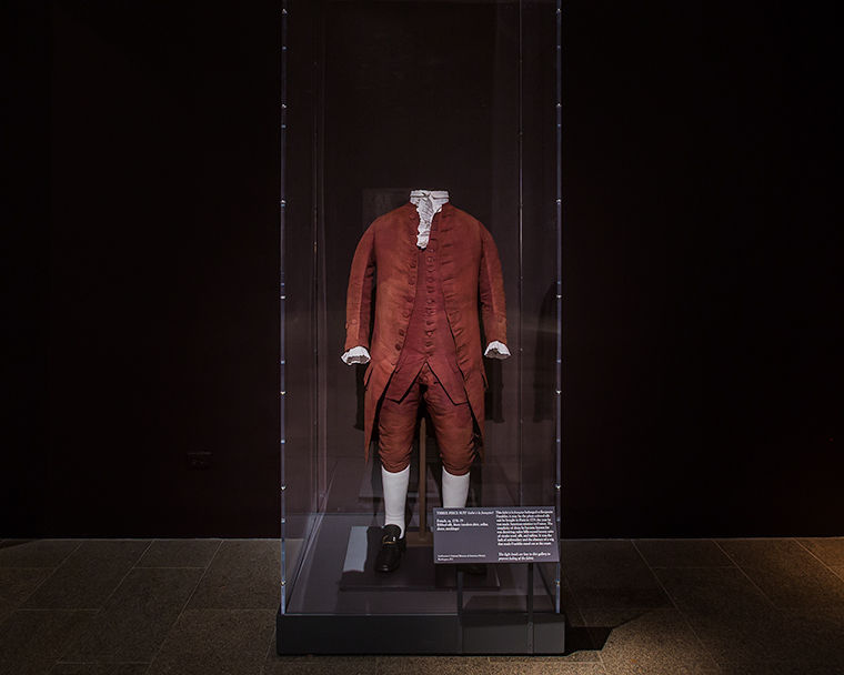 The suit Benjamin Franklin wore in 1778 while on a diplomatic mission to France