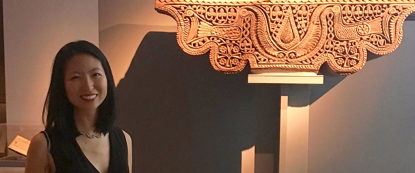 Portrait of author in the gallery