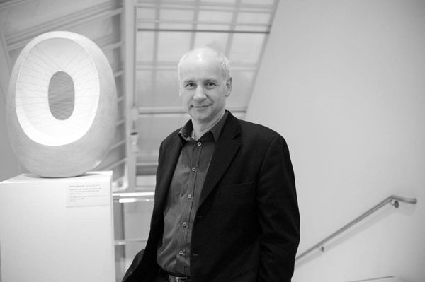 Mark Polizzotti, publisher and Editor-in-Chief of the Editorial Department, in the galleries of the Deparment of Modern and Contemporary Art. Photograph by Jackie Neale Chadwick