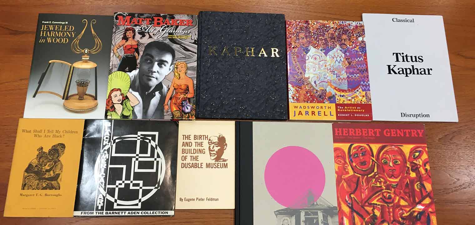 Representative sample of publications acquired through Watson’s current African American art and artist documentation initiative