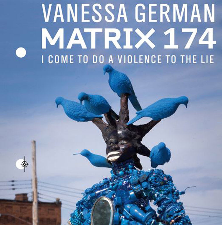 Vanessa German sculpture of a woman with birds on her head