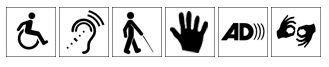 Accessibility symbols