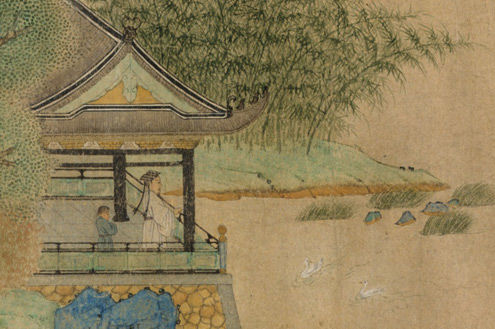 Stone garden vector ink illustration sketch japanese chinese wall mural •  murals zen, wellness, vector | myloview.com