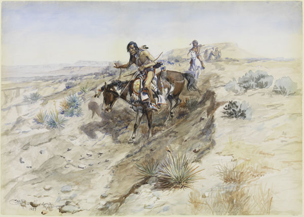 Charles M. Russell (American, 1864-1926). Indian Braves, 1899