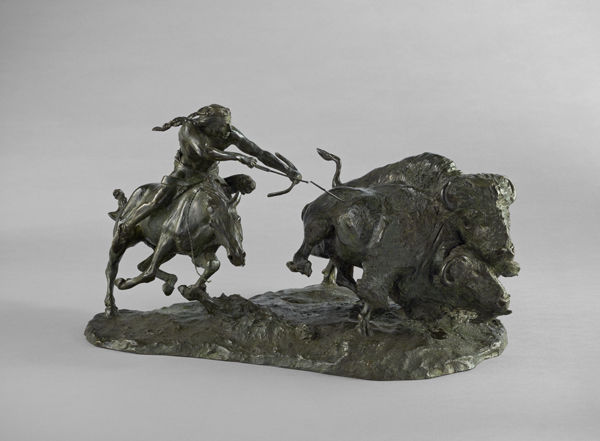 Charles Marion Russell バッファロー ブロンズ像 西部美術 Charles M. Russell and The Elusive Buffalo Hunt | The Metropolitan