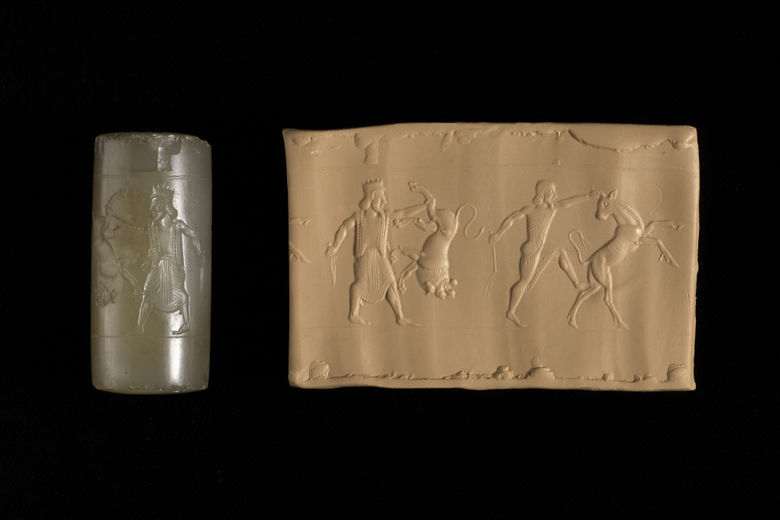 Cylinder seal and modern impression showing the 