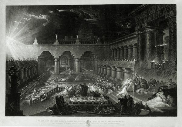 Belshazzar's Feast, John's Martin. 1826. Mezzotint with etching. The Metropolitan Museum of Art, New York, Purchase, the Elisha Whittelsey Fund, 1949 (49.40.262) 