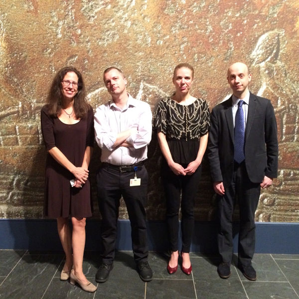 Left to right: Yelena Rakic, Associate Curator, Tim Healing, Senior Administrator, Sarah Graff, Assistant Curator, and Michael Seymour, Assistant Curator, all of the Department of Ancient Near Eastern Art