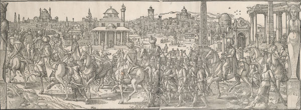 Sultan Süleyman the Magnificent and his entourage parade through the Hippodrome in Constantinople