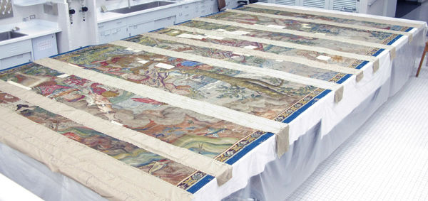 The reverse of the tapestry