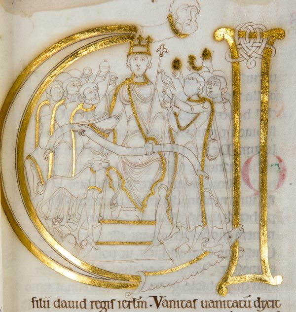 Ecclesiastes by the Master of the Leaping Figures. Book of Ecclesiastes, V, Winchester Bible, fol. 268. Photograph by John Crook