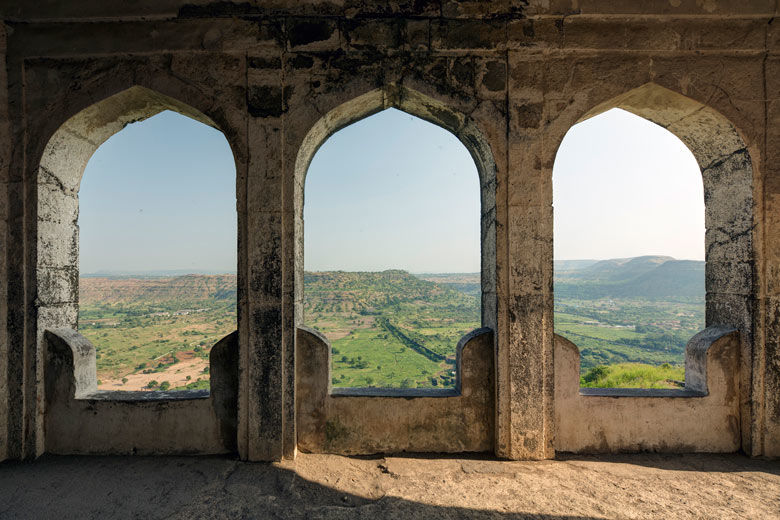 View from a pavilion at Daulatabad Fort