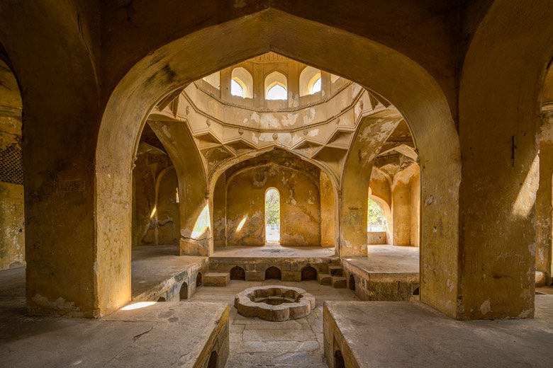Baths in the caravanserai near the Qutb Shahi tombs, Golconda, 16th–17th century