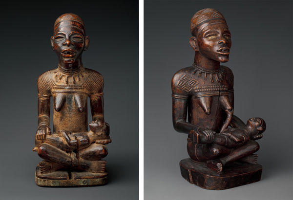 Two seated female figures by the Master of Kasadi