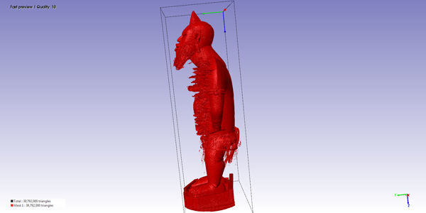3D surface model of the Mangaaka